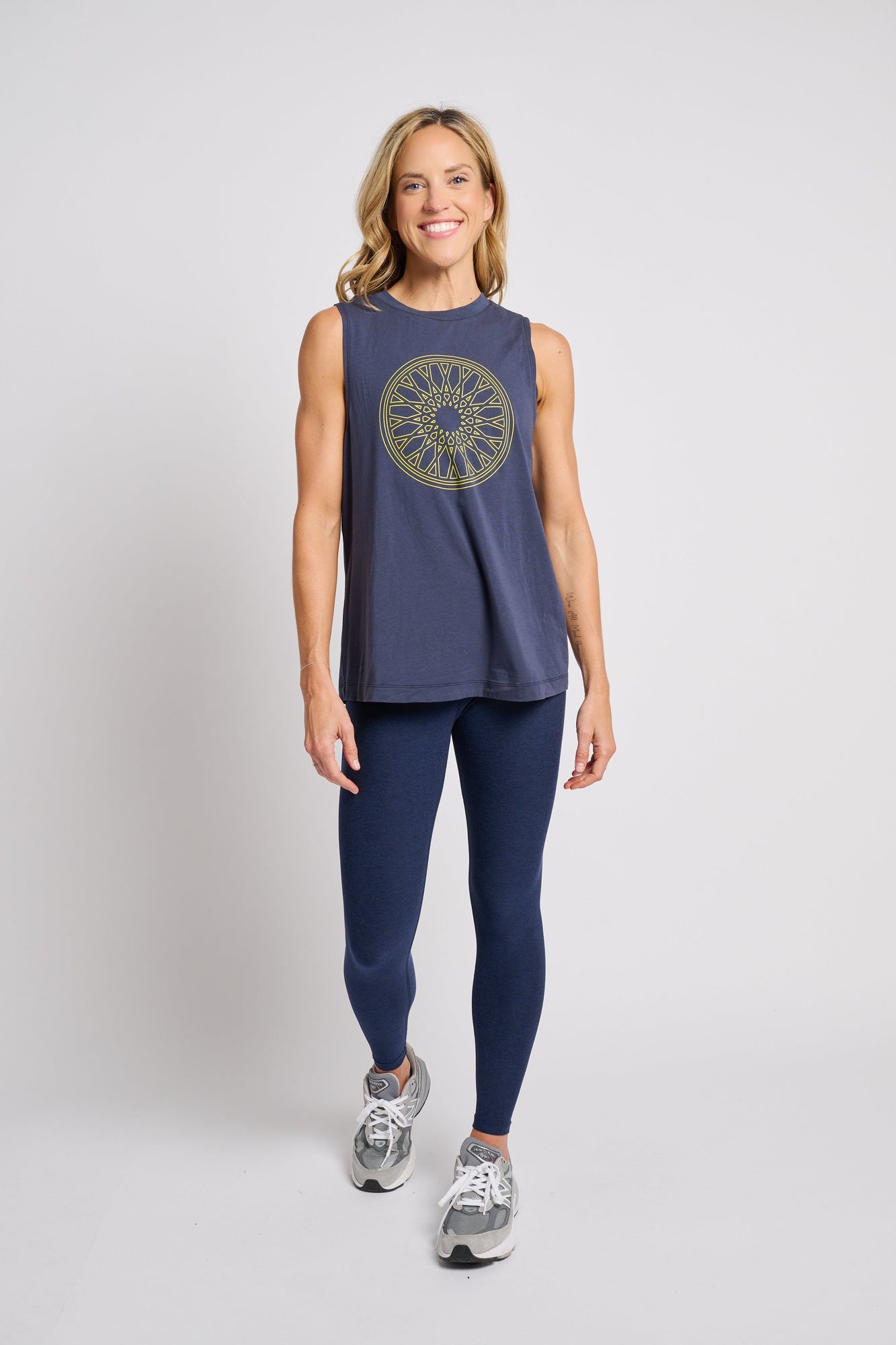 Women | Soul By SoulCycle | Evelyn Tank Wheel | Navy