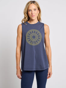 Women | Soul By SoulCycle | Evelyn Tank Wheel | Navy
