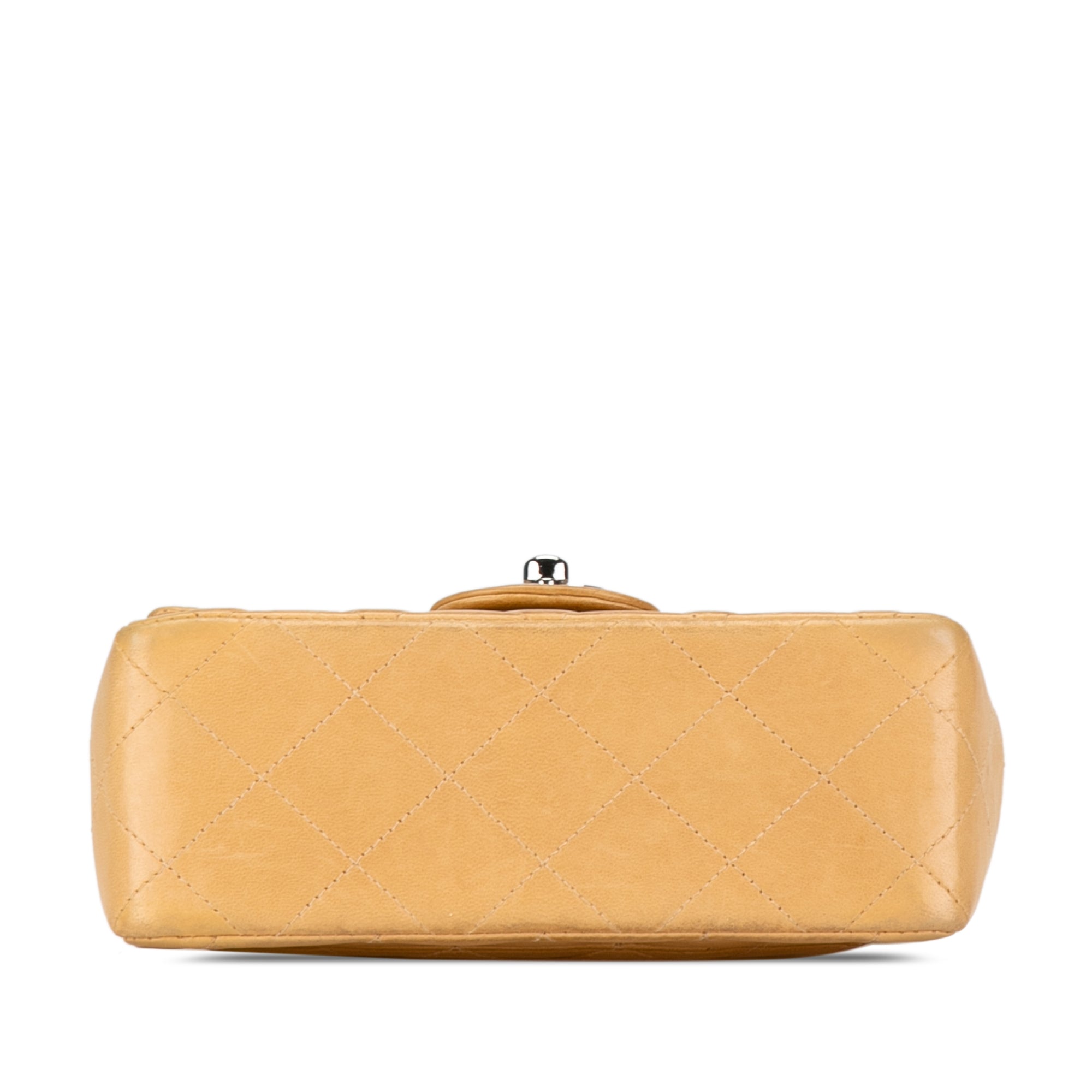 Chanel | Pre-Owned Mini Square Classic Lambskin Single Flap | Brown/Light Brown