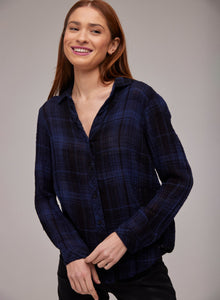 Classic Button Down | Admiral Blue Plaid