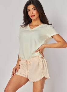 V-Neck Tee | Lemon Spritzer
