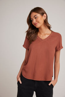 V-Neck Tee - Autumn Amber