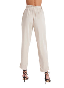 Belted Trouser - Ivory Champagne