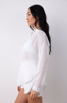 Flowy Beach Shirt | White