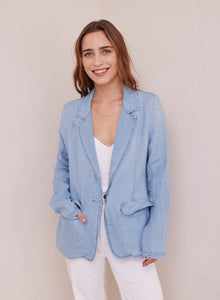 Easy Longline Blazer | Bayside Wash