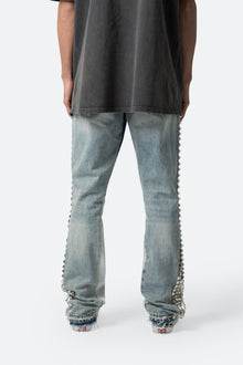 B572 Studded Flare Denim | Blue