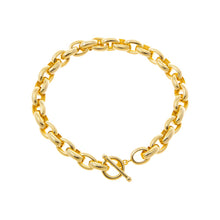 Gold Chunky Chain Link Toggle Bracelet - Adina's Jewels