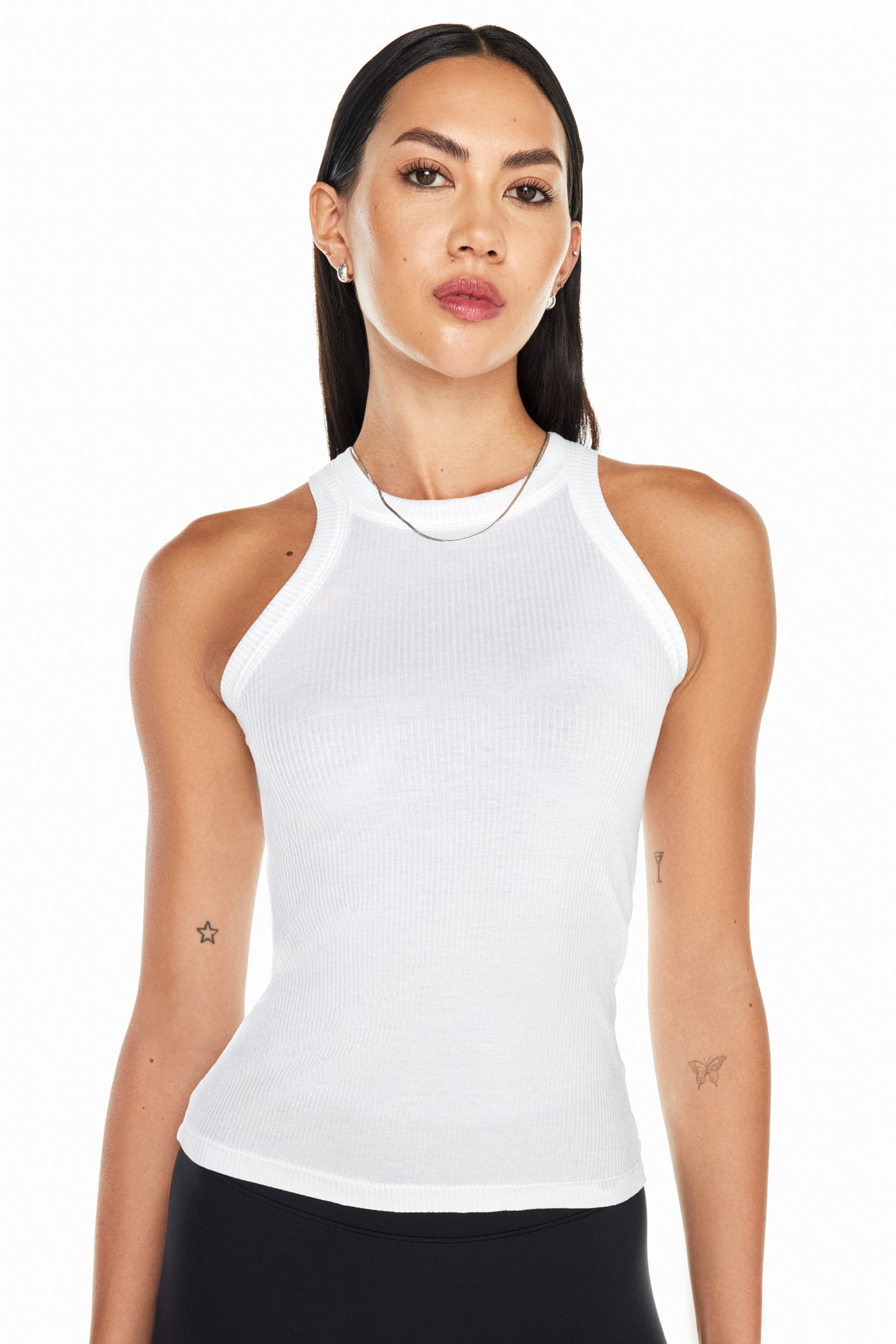 Wesley | Rivington Ribbed Tank | White
