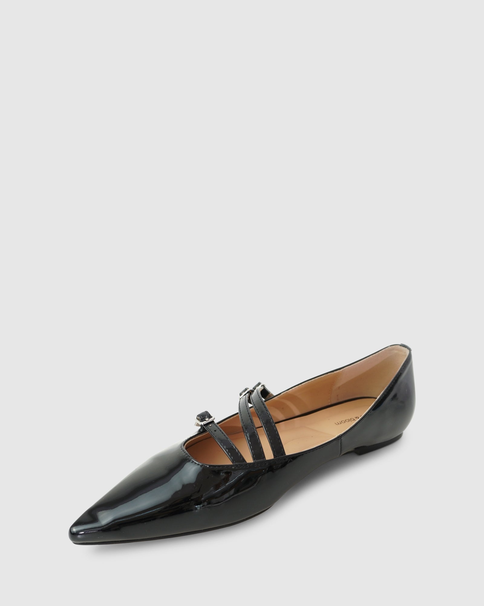 Women | Begin Again Buckled Flat | Black Patent