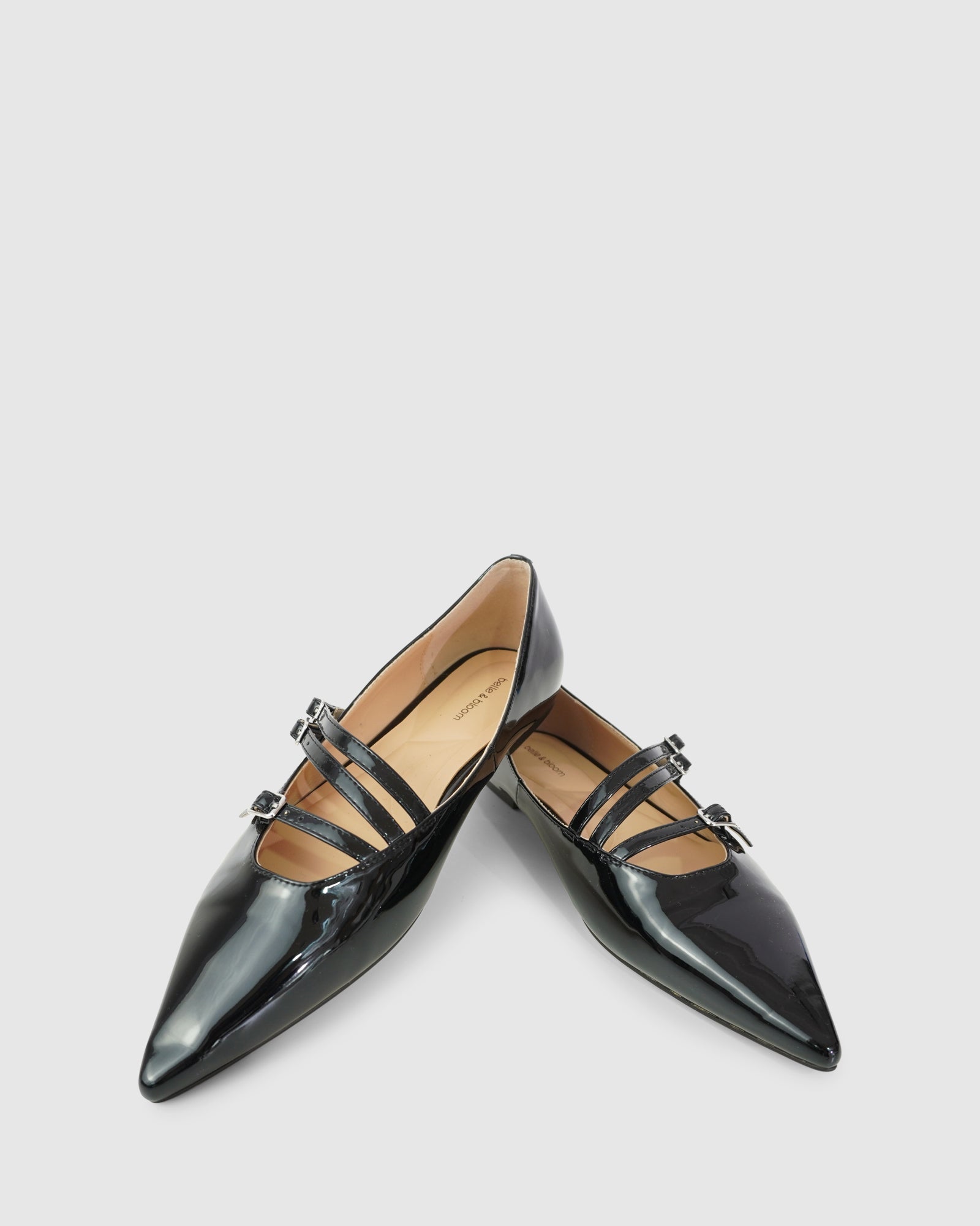 Women | Begin Again Buckled Flat | Black Patent