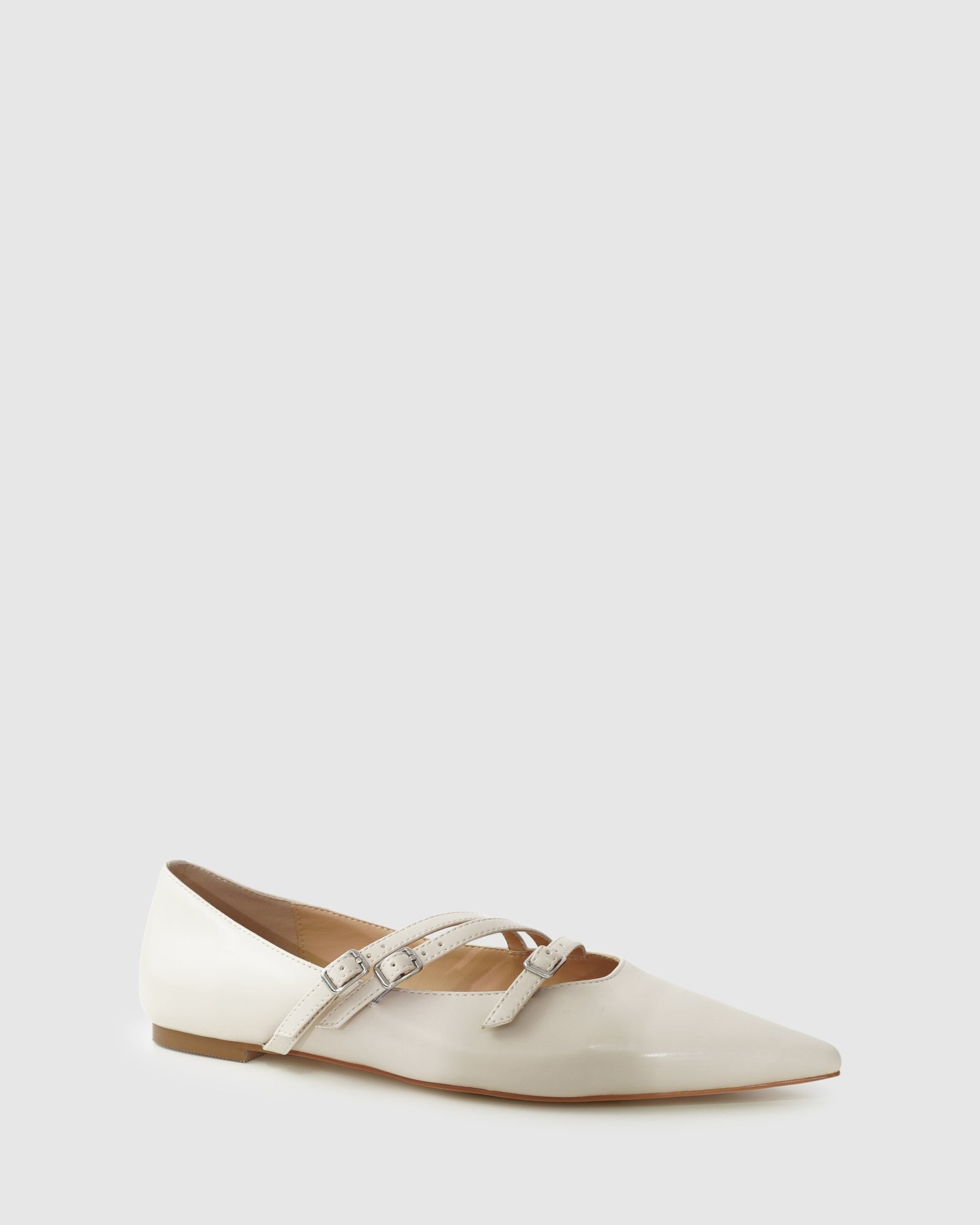Women | Begin Again Buckled Flat | Beige