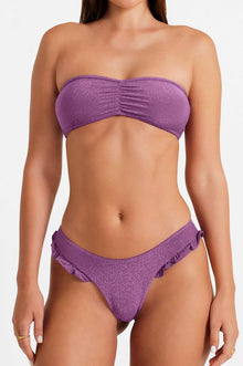 Women | Candice Ruffled Cheeky Bottoms | Hollyhock Shimmer