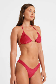 Women | Martini High Rise Cheeky Bottoms | Ruby Shimmer