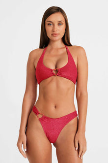 Women | Thea Asymmetrical Cheeky Bottoms | Ruby Shimmer