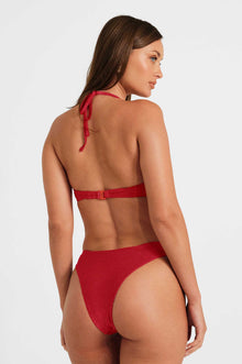 Women | Thea Asymmetrical Cheeky Bottoms | Ruby Shimmer