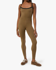 Contrast Strap Jumpsuit | Kangaroo/Black