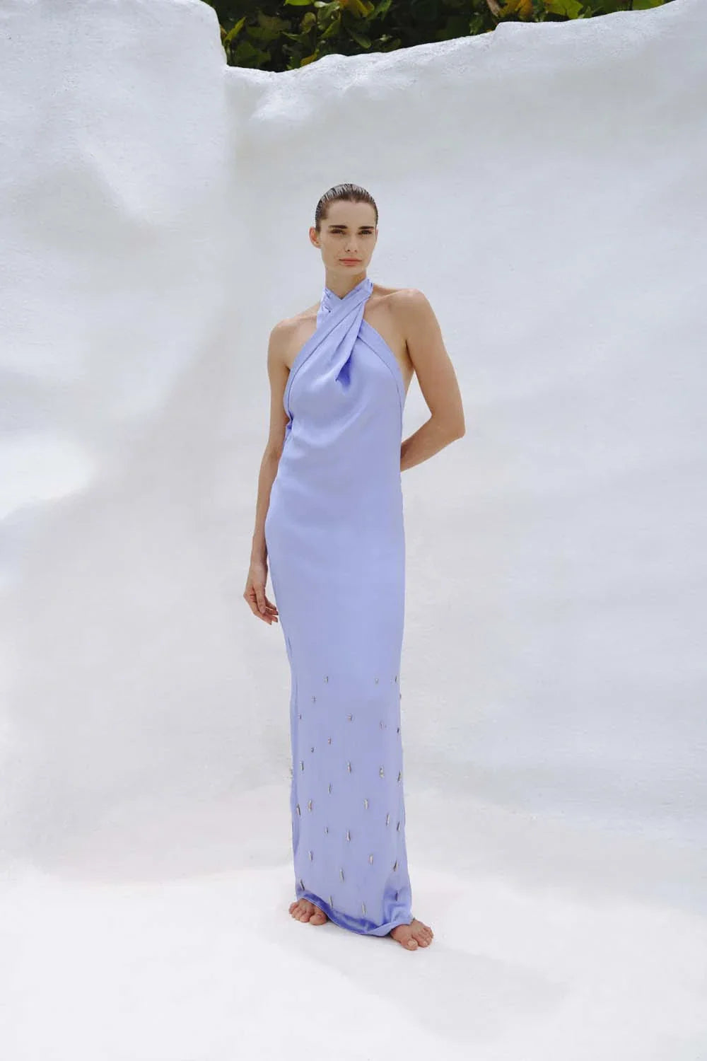 Amorino Maxi Dress | Lilac Blue