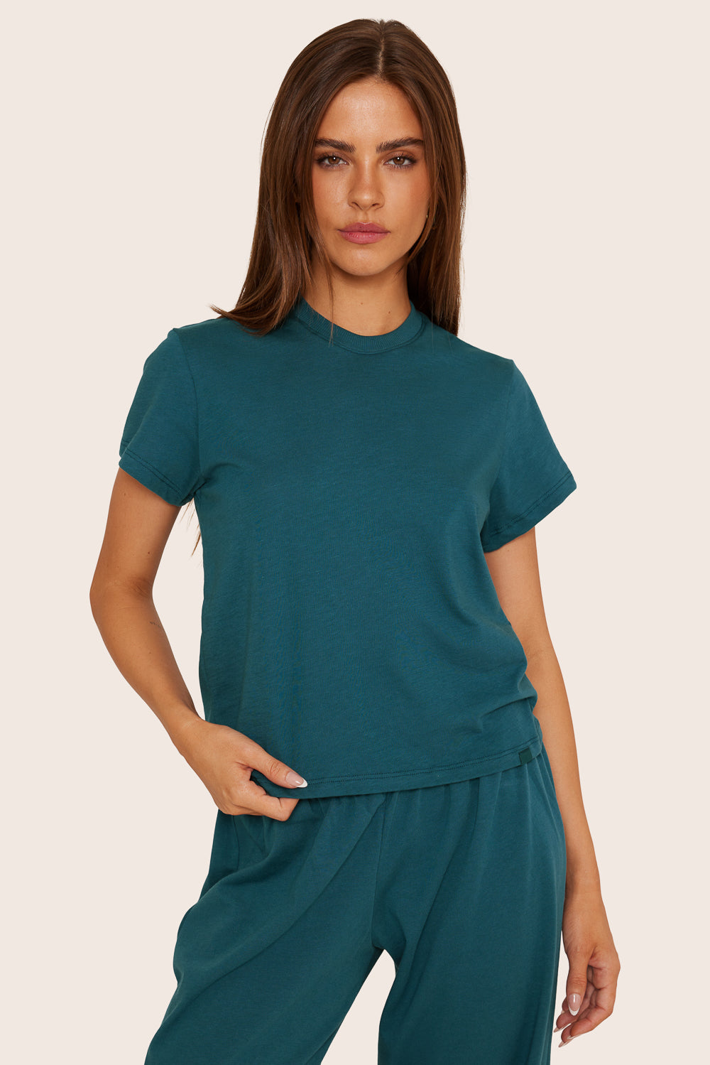 Classic Cotton Mid Tee | Agave