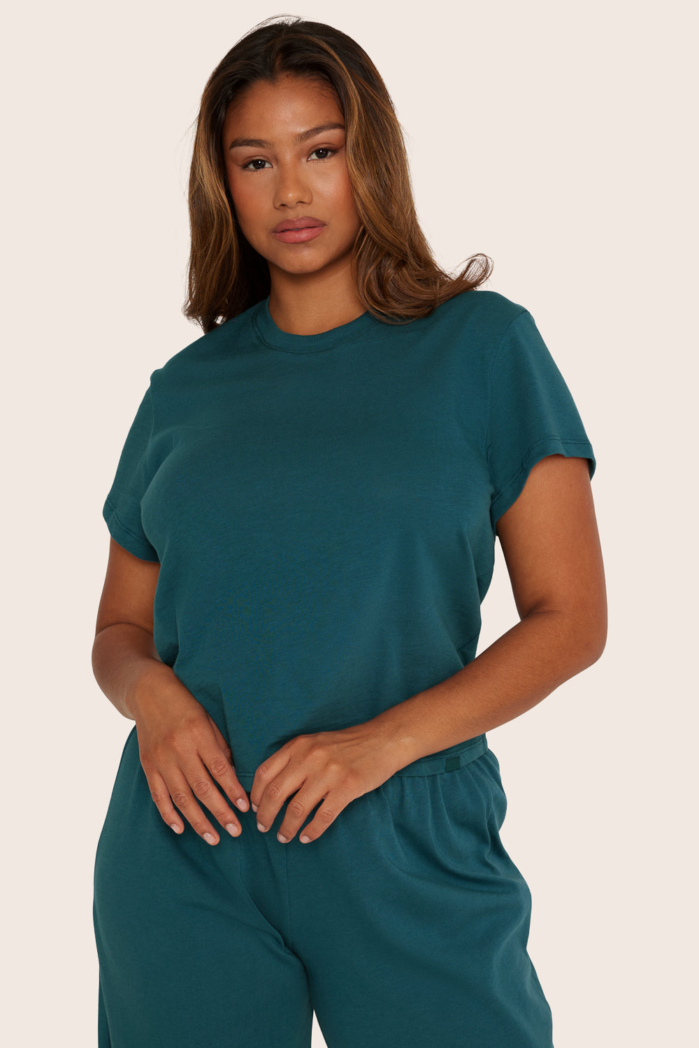 Classic Cotton Mid Tee | Agave