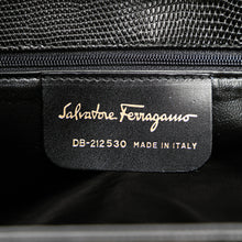 Ferragamo | Pre-Owned Vara Embossed Leather Tote | Black