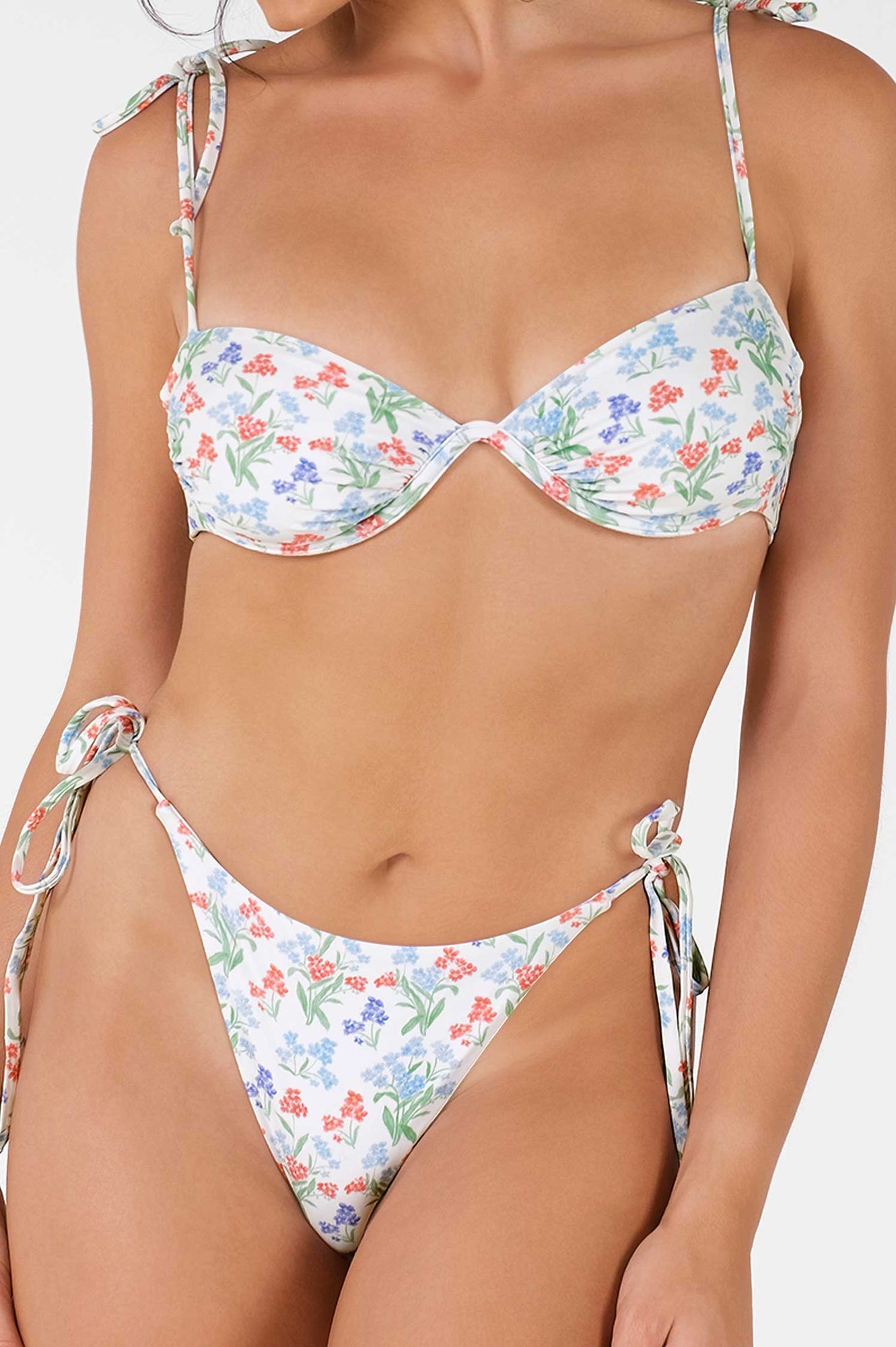 Women | Dana Side-Ties Cheeky Bottoms | Forget Me Not