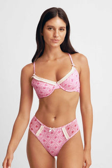 Women | Caroline High Waisted Frilled Bottoms | Blushing