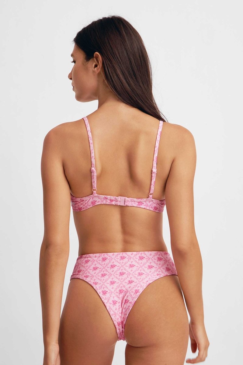 Women | Caroline High Waisted Frilled Bottoms | Blushing