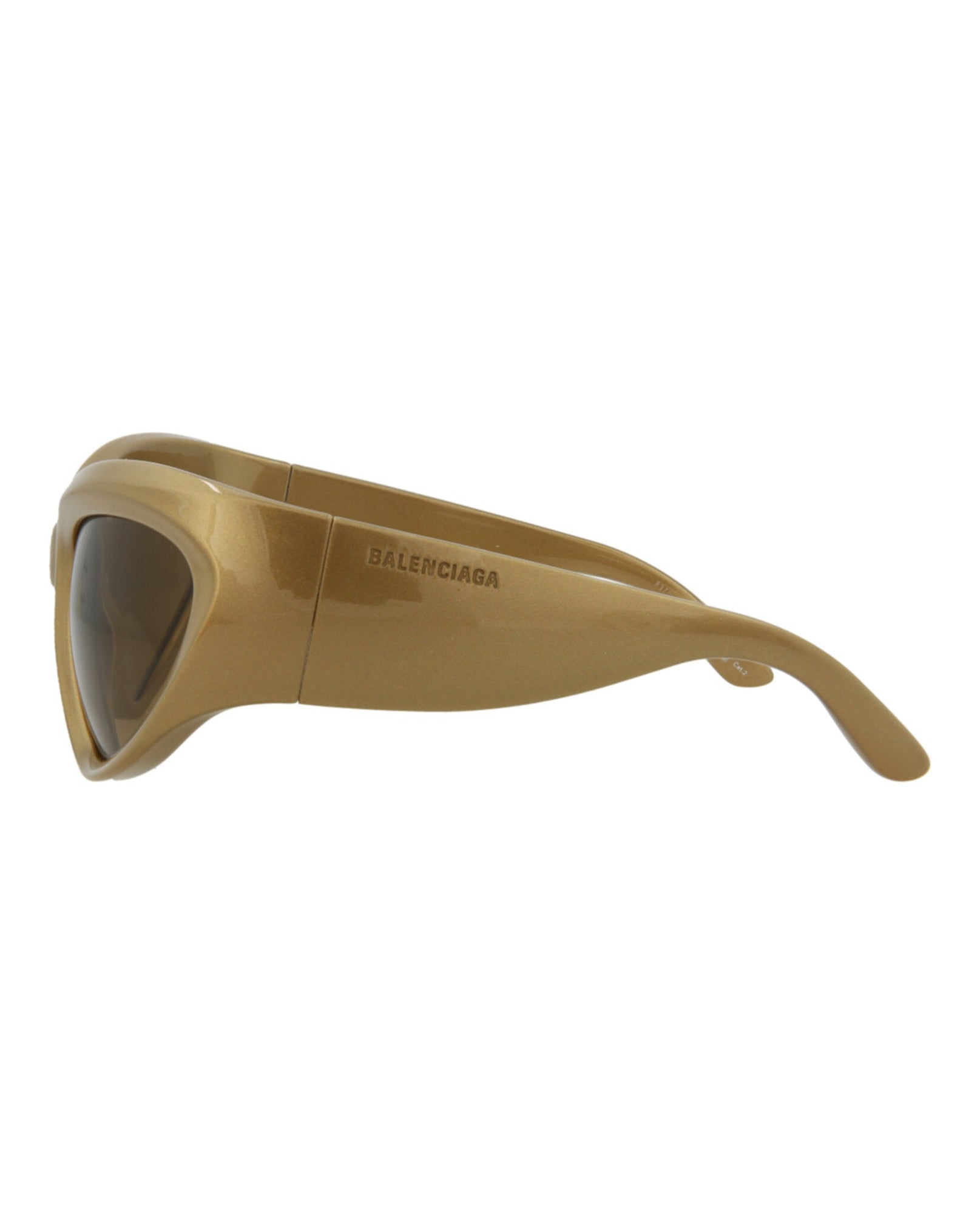 Balenciaga Shield Bio Injection Sunglasses | Gold