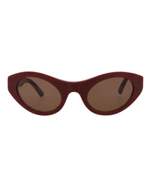 Balenciaga Cat Eye Acetate Sunglasses | Burgundy