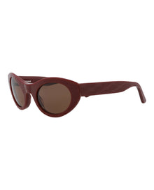 Balenciaga Cat Eye Acetate Sunglasses | Burgundy