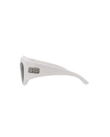 Balenciaga Cat Eye Bio Injection Sunglasses | White