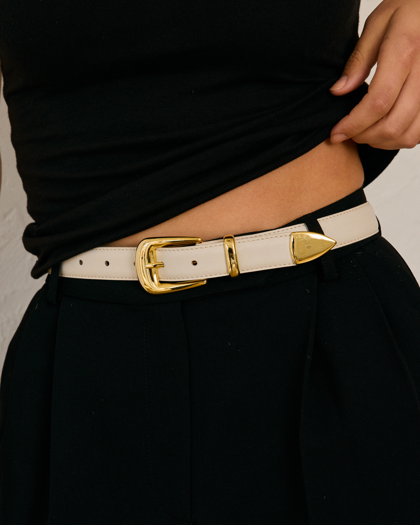 No. 16 Belt | Linen-Gold