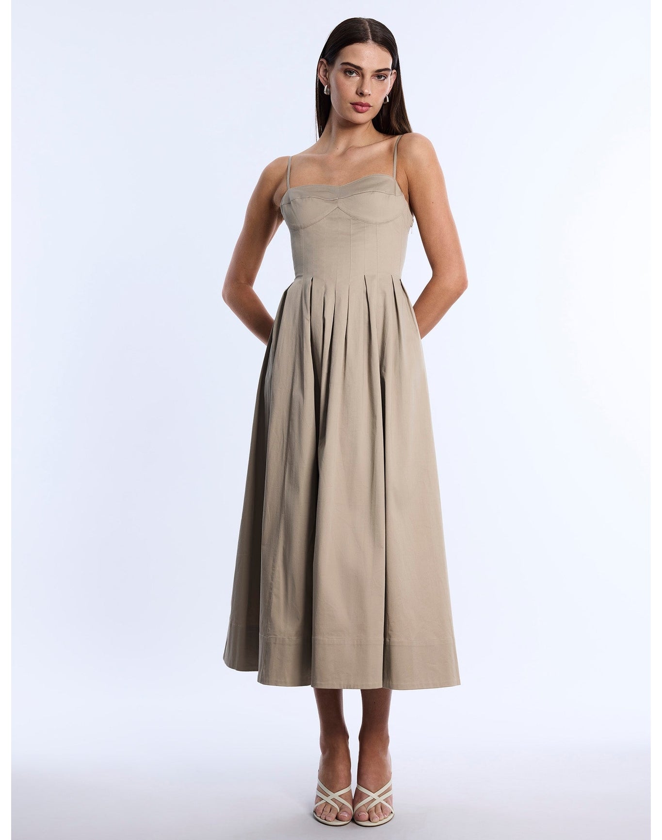 BCBG MAXAZRIA | Fit And Flare Dress | Sandstone