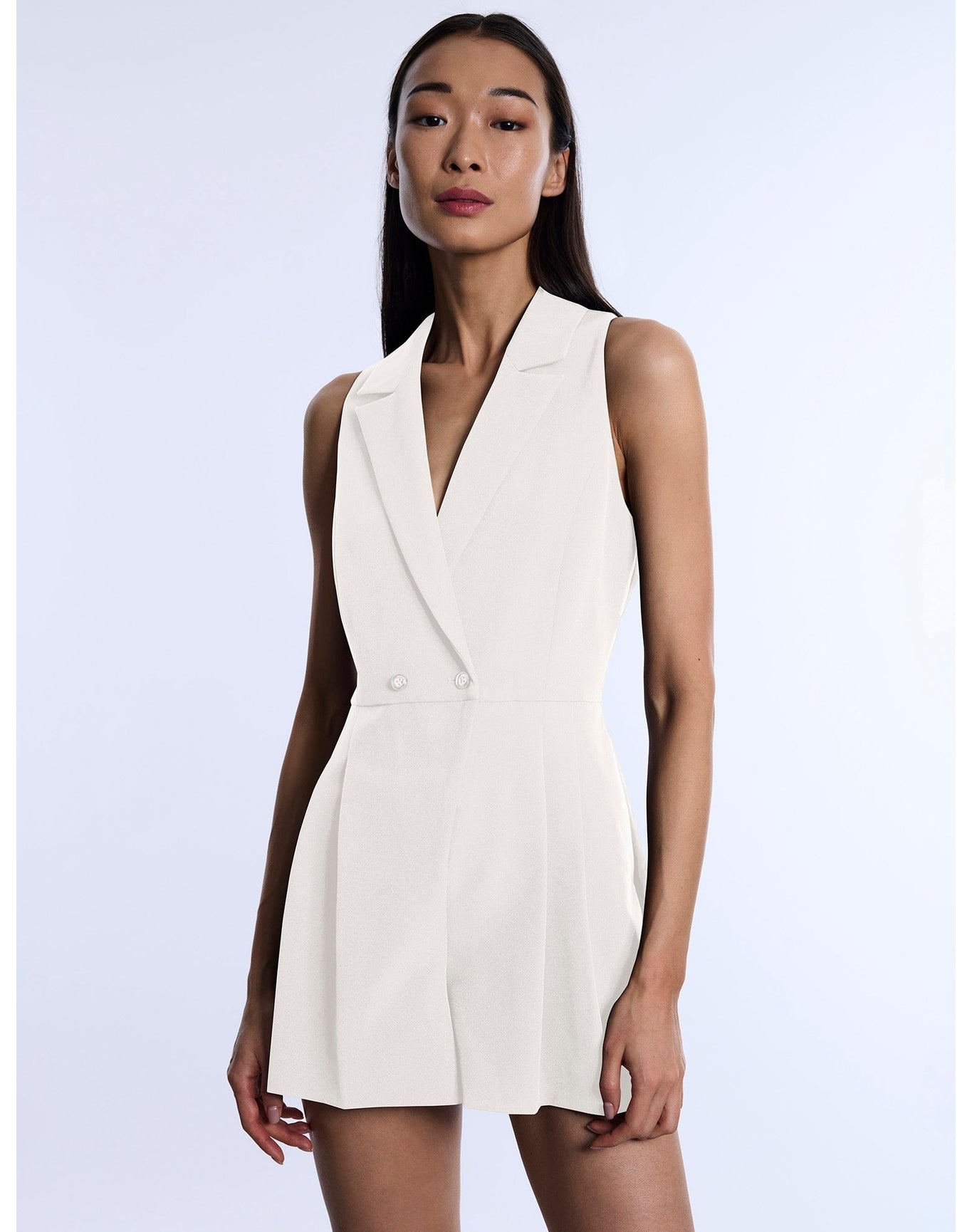 BCBG MAXAZRIA | Tailored Sleeveless Romper | Jasmine