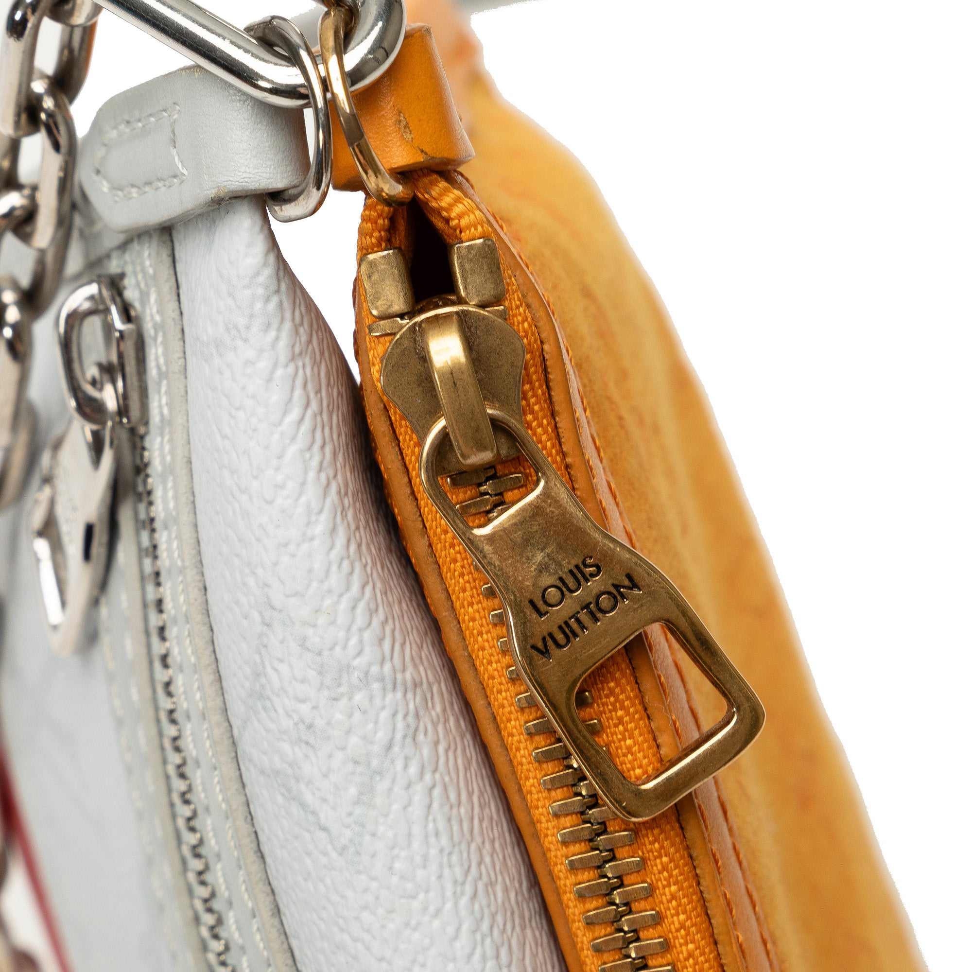 Louis Vuitton | Pre-Owned Monogram Antartica Double Flat Messenger | Gray/OrangeOrangeOrange