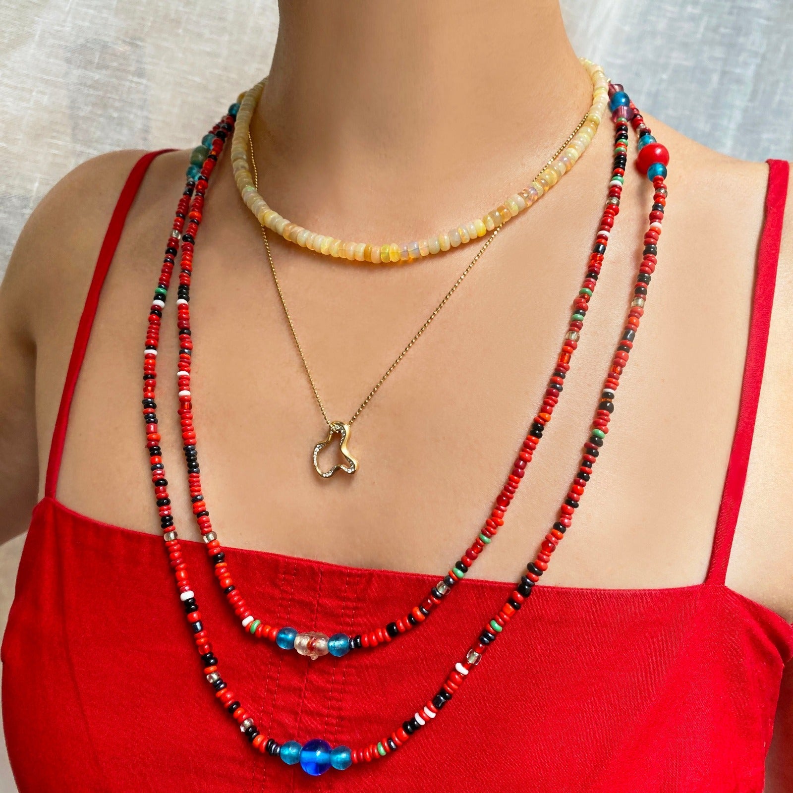 Natural Yellow Opal Necklace