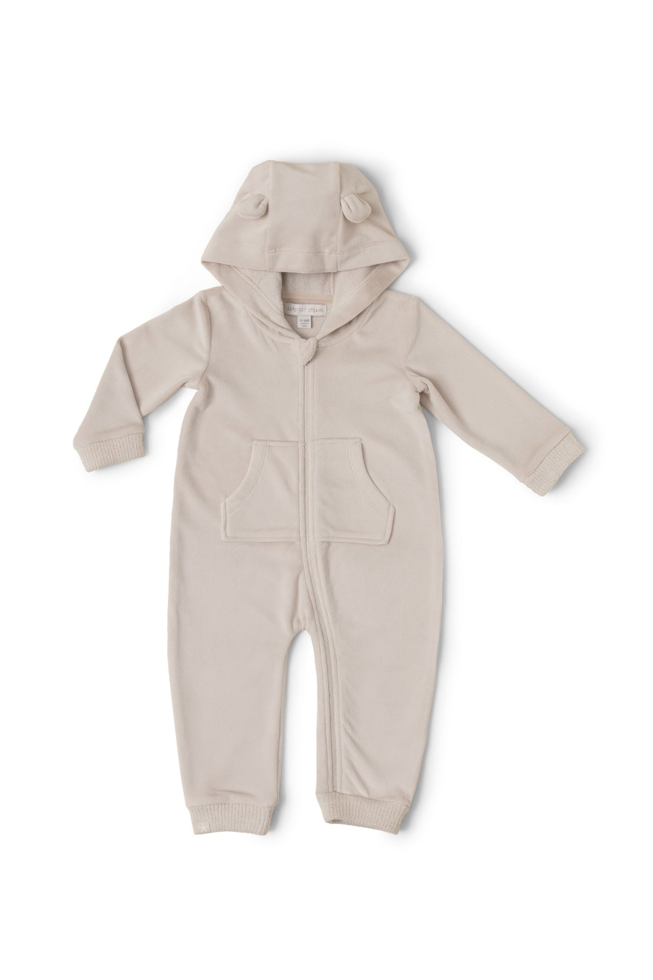 Kids | LuxeChic Bear Onesie | Stone