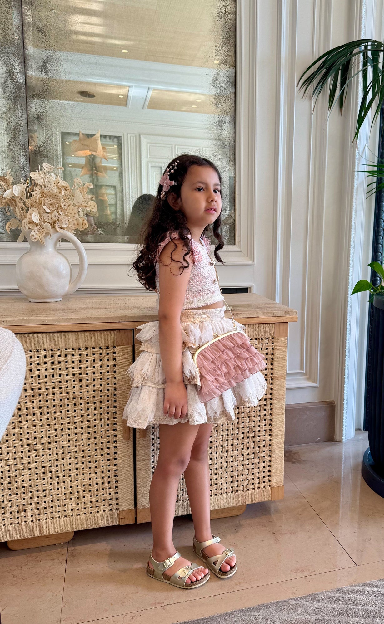 Baby Girls | Charlie Jacquard Glitter Skirt | Gold