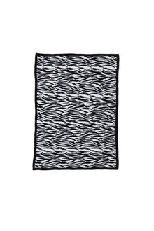CozyChic Tiger Print Blanket | White/Black