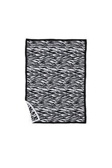 CozyChic Tiger Print Blanket | White/Black