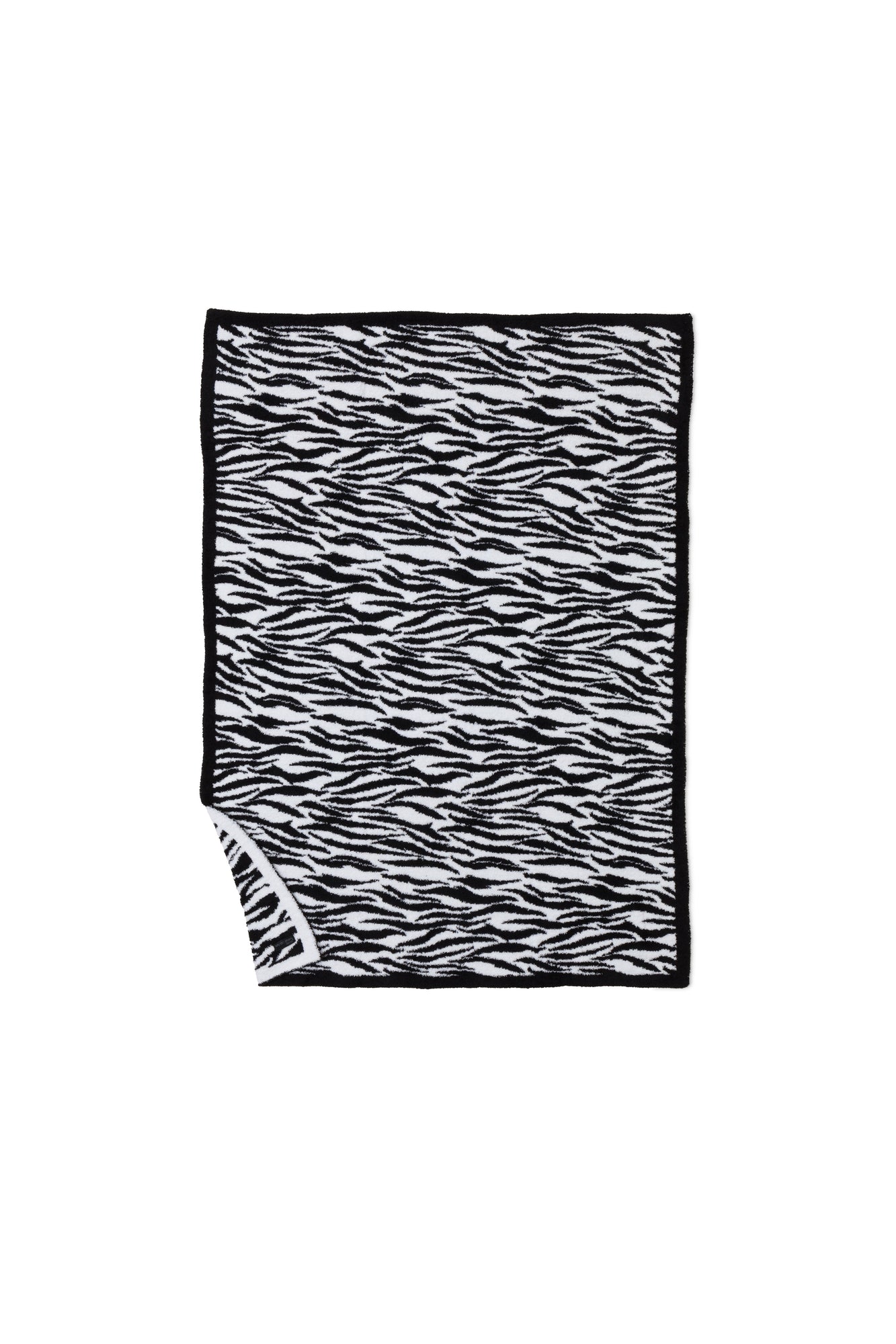 CozyChic Tiger Print Blanket | White/Black
