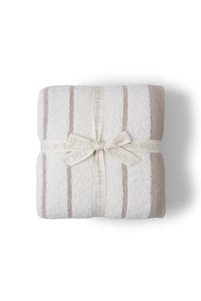 CozyChic Border Stripe Throw | Sahara/Cream