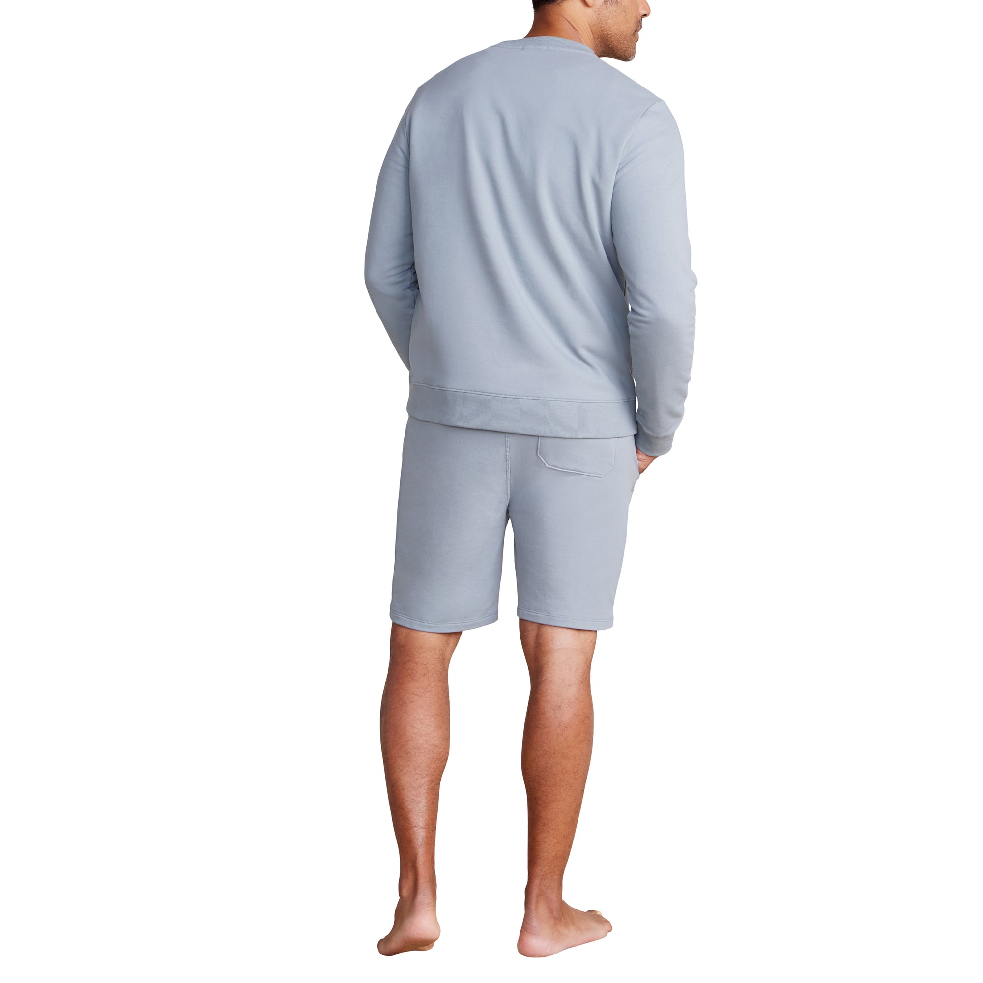 Malibu Collection Men's Pima Cotton Fleece Short | Dolphin Blue