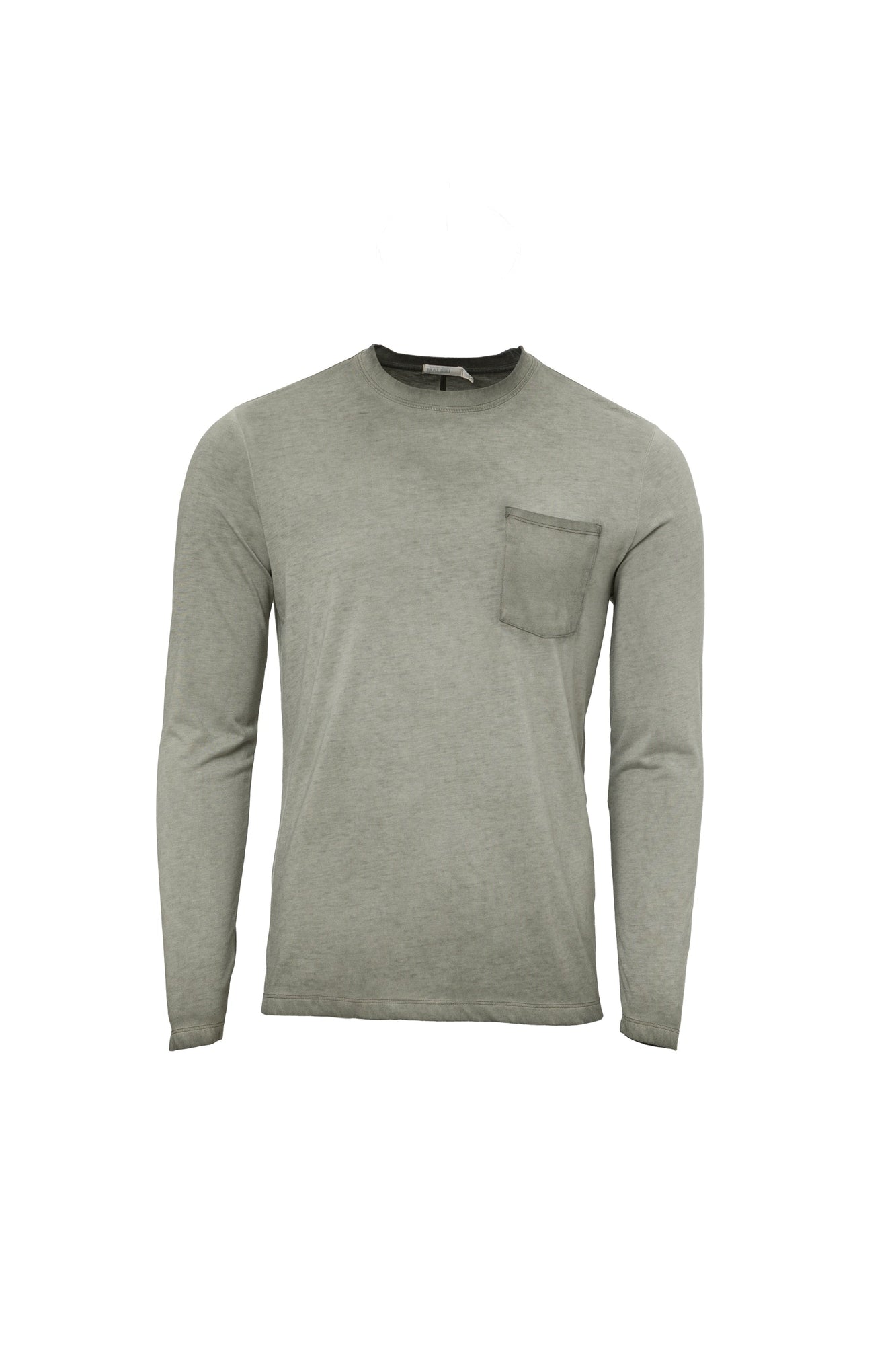 Mens | Malibu Collection Triblend Long Sleeve Pocket Tee | Mineral Olive Branch
