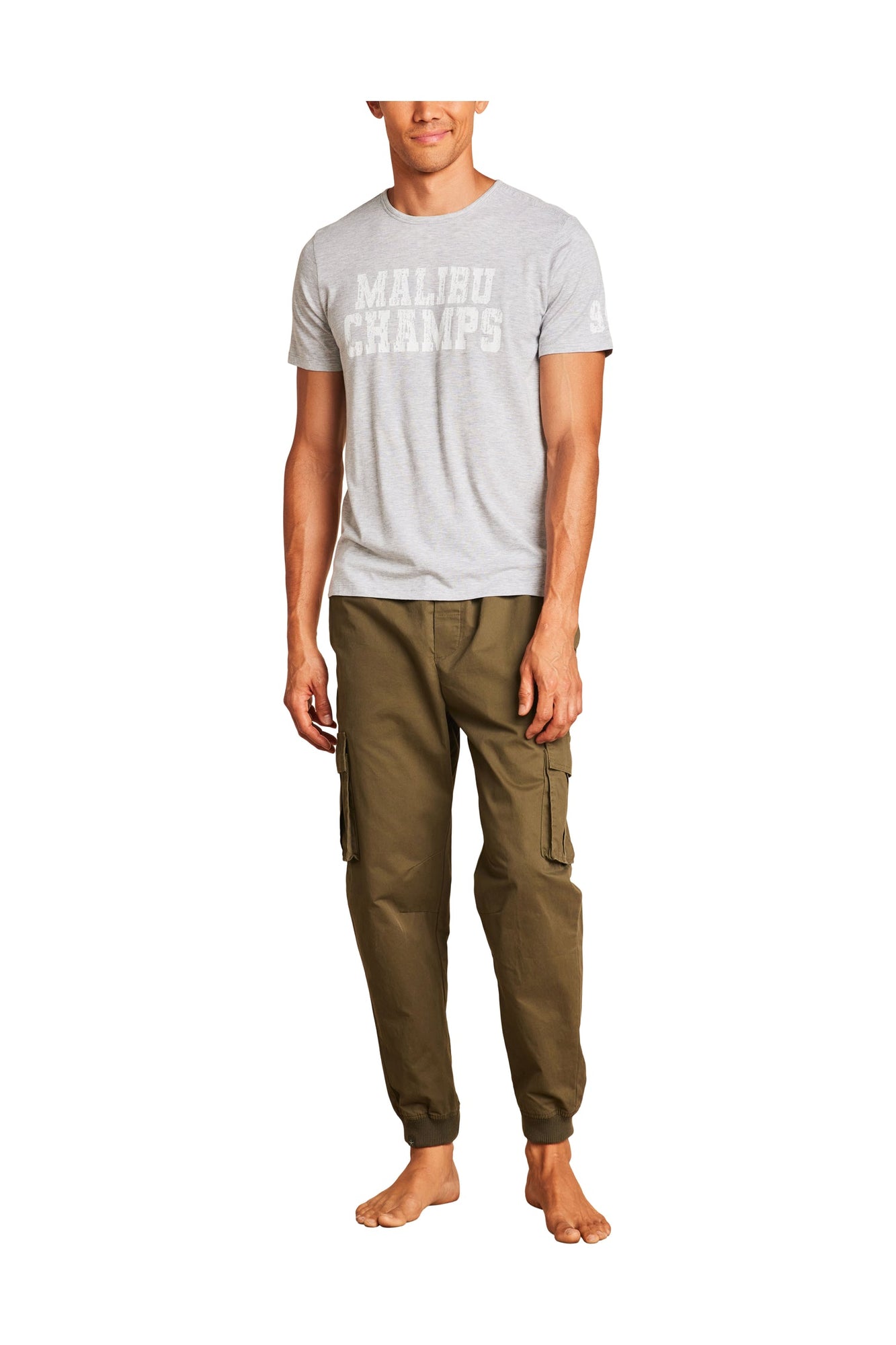 Mens | Malibu Collection Lightweight Jersey Graphic Tee | He Gray