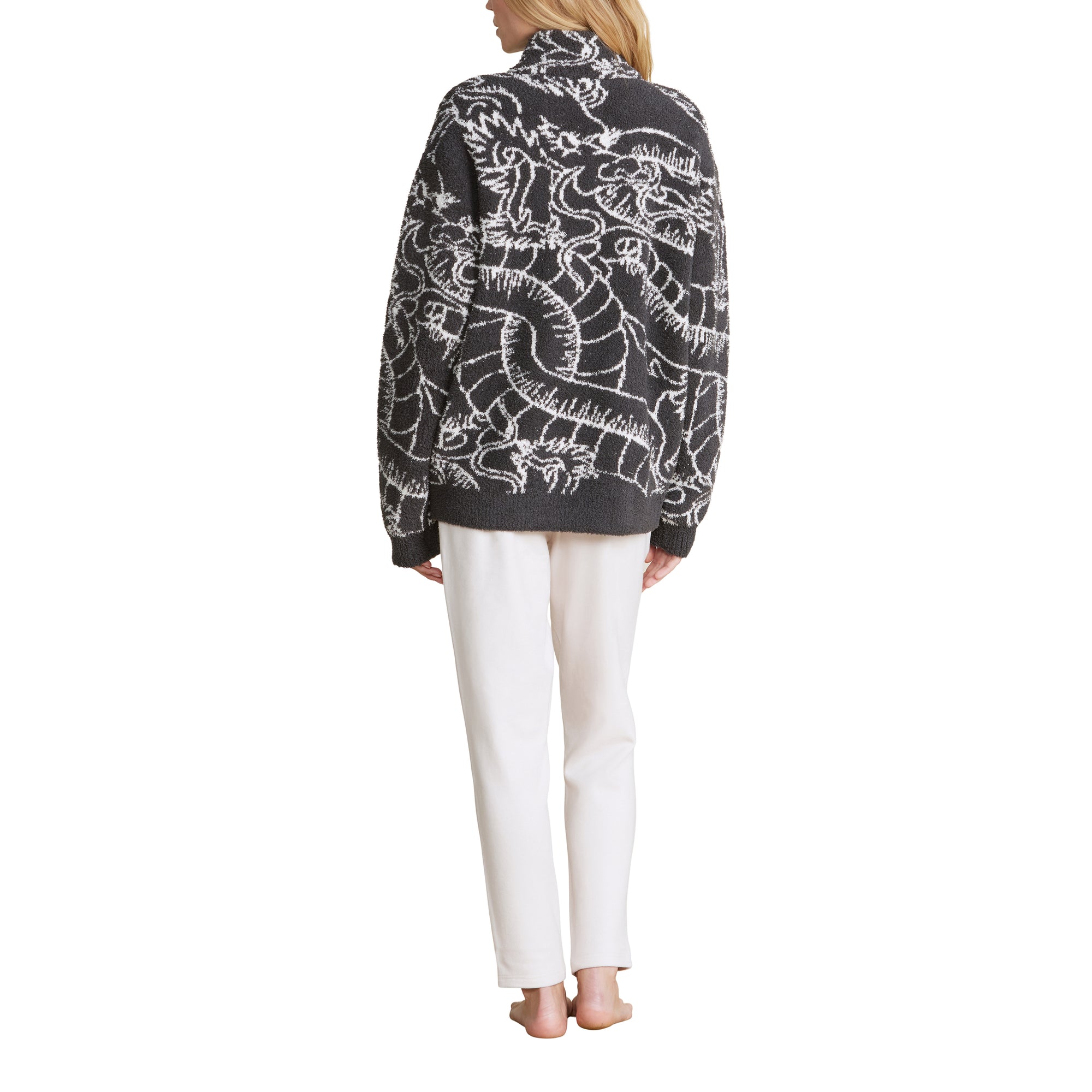 Cozychic Dragon Unisex Kanga Hoodie | Carbon/Cream