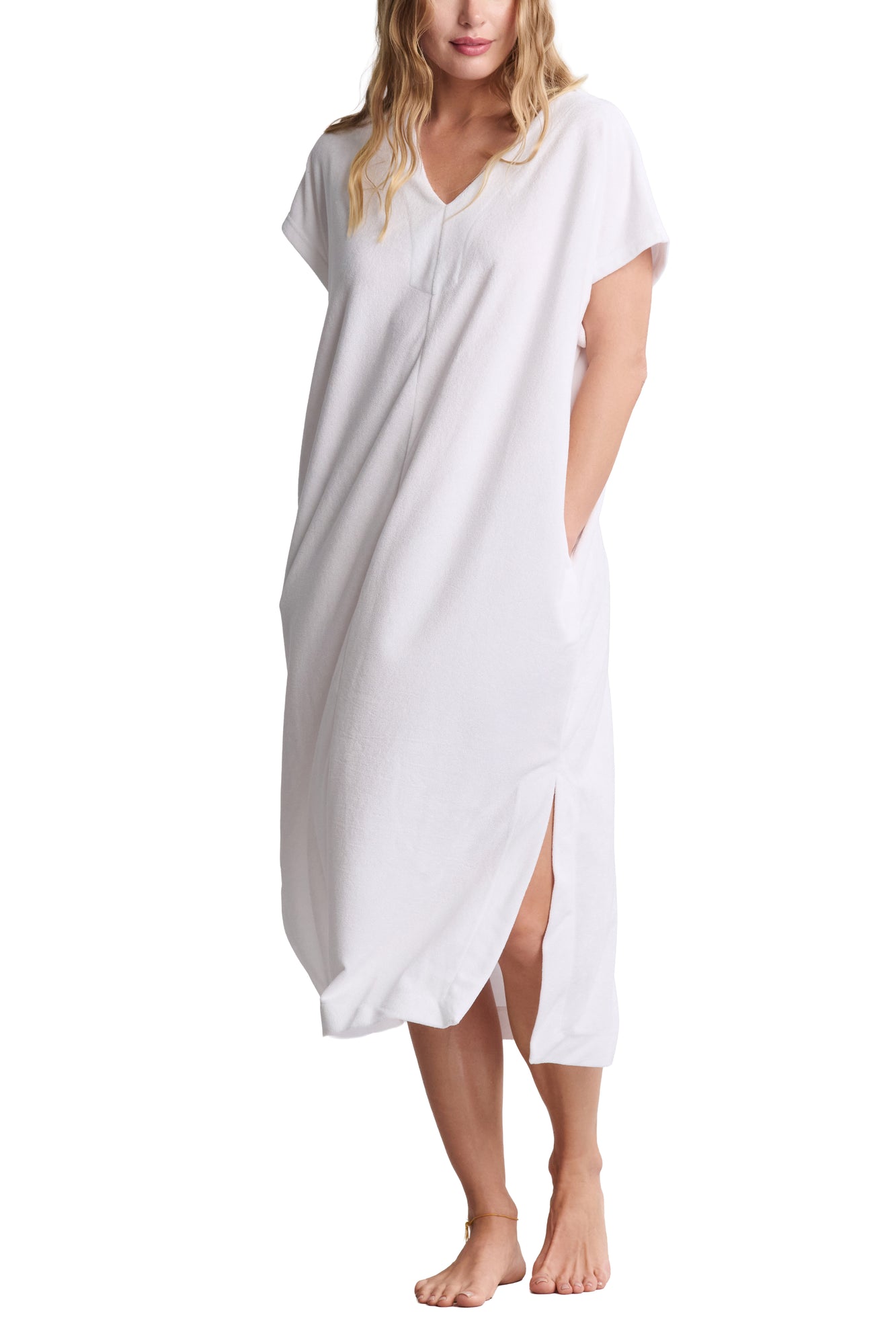 Womens | CozyTerry Caftan | Sea Salt