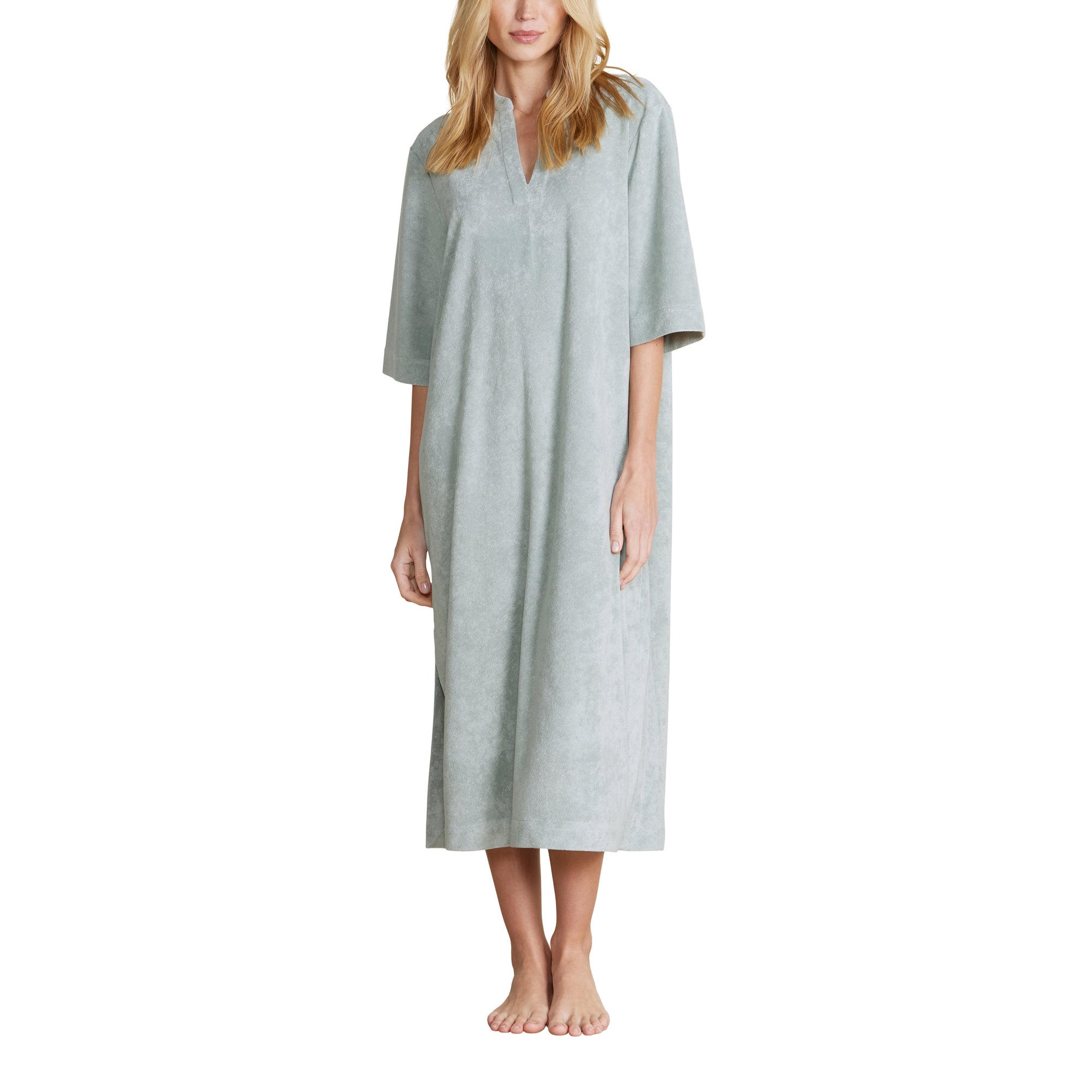 Cozyterry Placket Caftan | Beach Glass