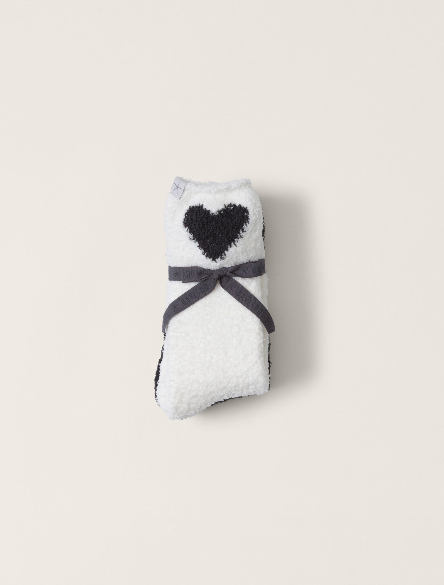 Womens | CozyChic Heart Print Sock Set | Carbon/Pearl