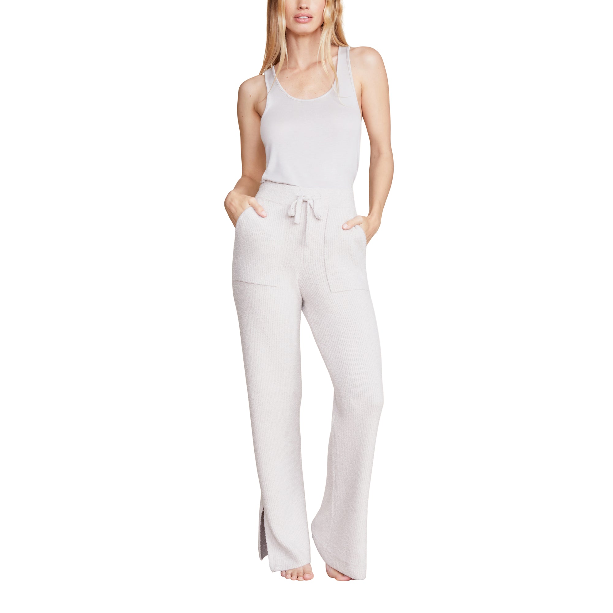 Cozychic Lite Pinched Seam Slit Pant | Silver